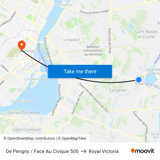 De Périgny / Face Au Civique 500 to Royal Victoria map