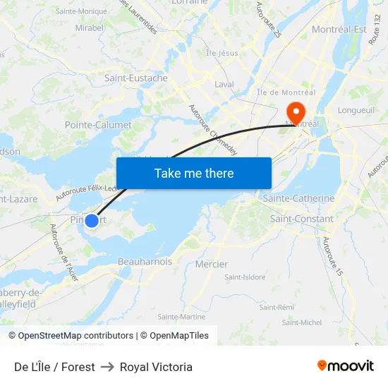 De L'Île / Forest to Royal Victoria map