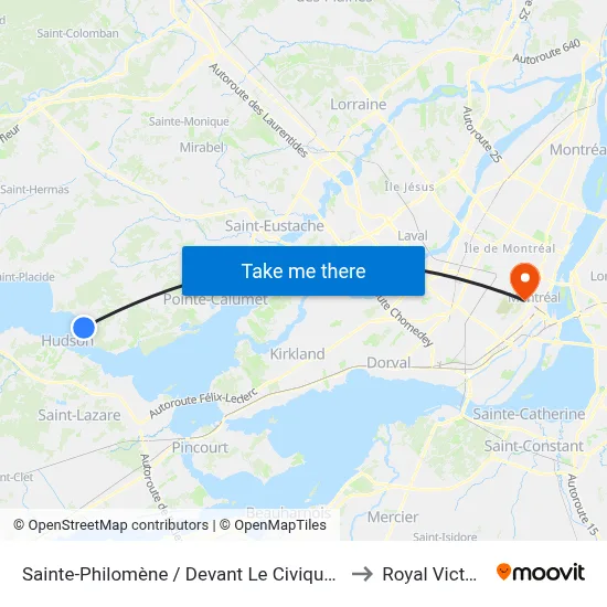 Sainte-Philomène / Devant Le Civique 681 to Royal Victoria map