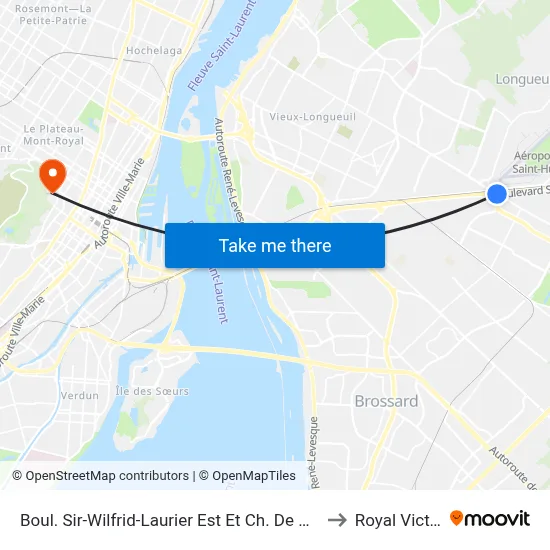 Boul. Sir-Wilfrid-Laurier Est Et Ch. De Chambly() to Royal Victoria map