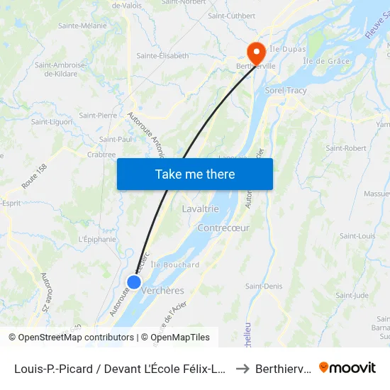 Louis-P.-Picard / Devant L'École Félix-Leclerc to Berthierville map