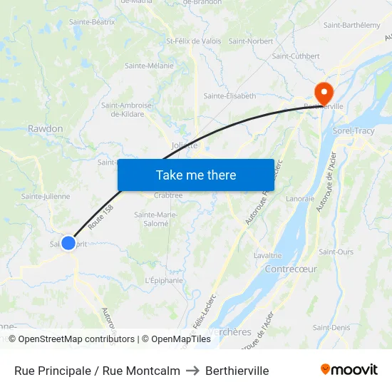 Rue Principale / Rue Montcalm to Berthierville map