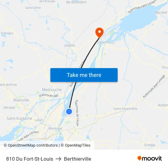 810 Du Fort-St-Louis to Berthierville map