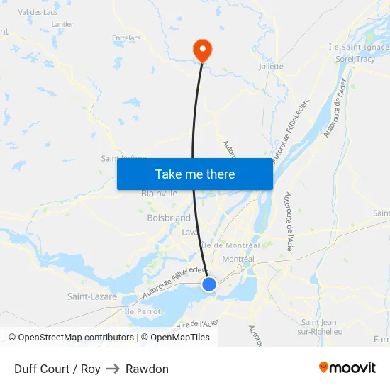 Duff Court / Roy to Rawdon map