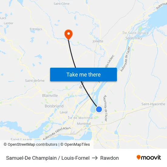 Samuel-De Champlain / Louis-Fornel to Rawdon map