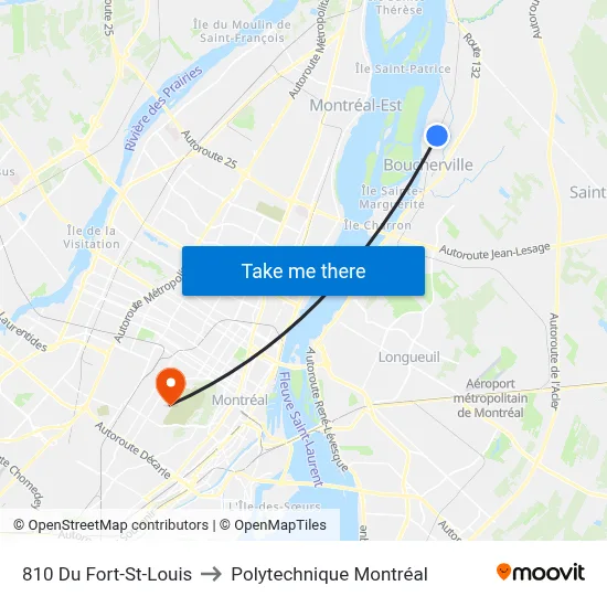 810 Du Fort-St-Louis to Polytechnique Montréal map