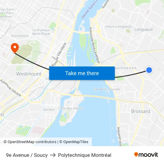 9e Avenue / Soucy to Polytechnique Montréal map