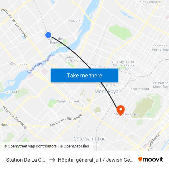 Station De La Concorde to Hôpital général juif / Jewish General Hospital map