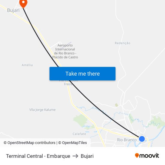 Terminal Central - Embarque to Bujari map