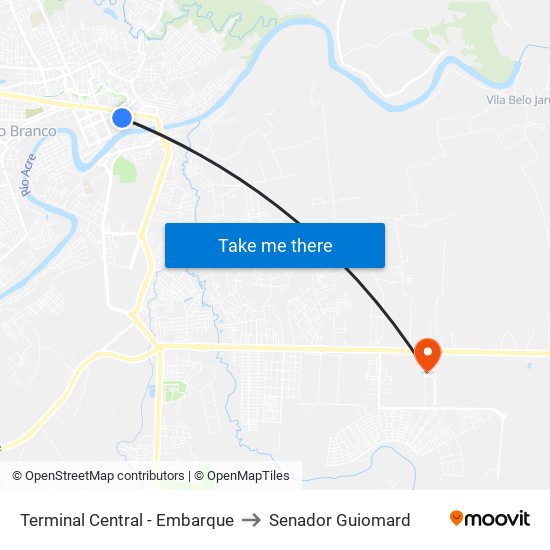 Terminal Central - Embarque to Senador Guiomard map