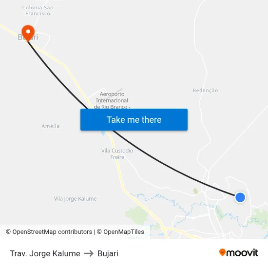 Trav. Jorge Kalume to Bujari map