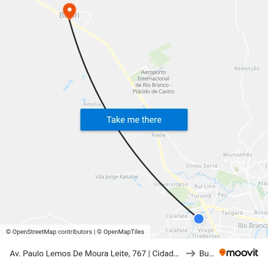Av. Paulo Lemos De Moura Leite, 767 | Cidade Da Justiça / Pj to Bujari map