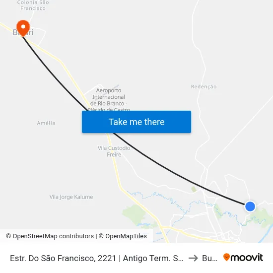 Estr. Do São Francisco, 2221 | Antigo Term. São Francisco to Bujari map