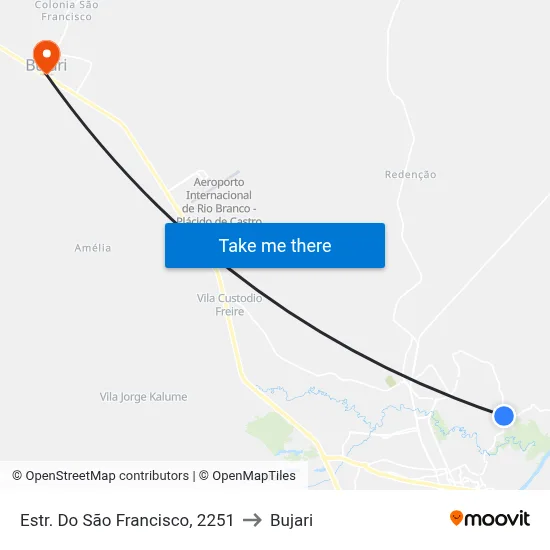 Estr. Do São Francisco, 2251 to Bujari map
