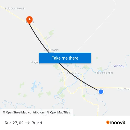 Rua 27, 02 to Bujari map
