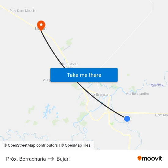 Próx. Borracharia to Bujari map