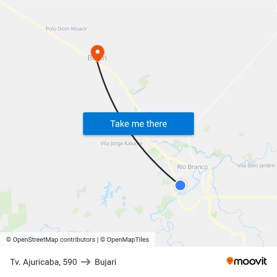 Tv. Ajuricaba, 590 to Bujari map
