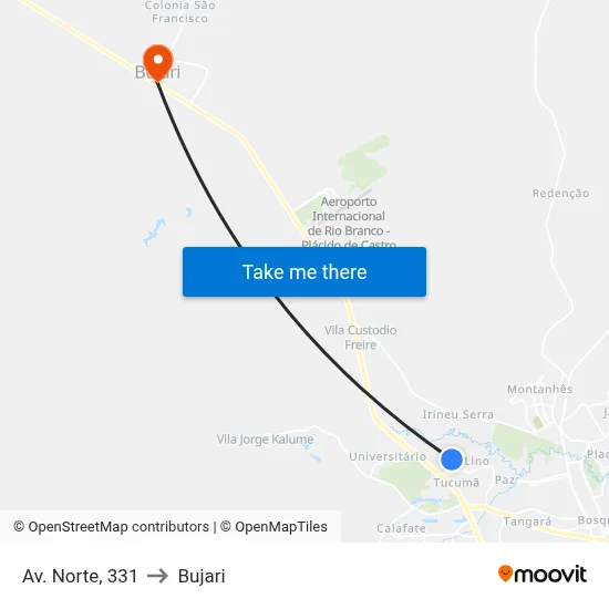 Av. Norte, 331 to Bujari map
