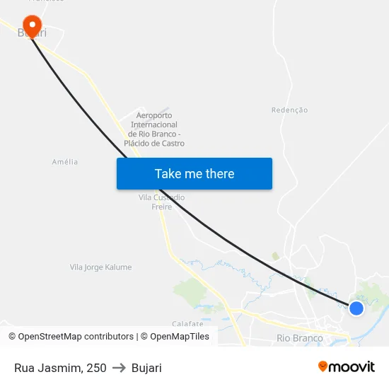 Rua Jasmim, 250 to Bujari map