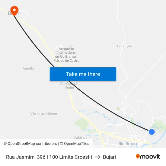 Rua Jasmim, 396 | 100 Limits Crossfit to Bujari map
