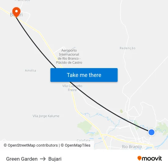 Green Garden to Bujari map
