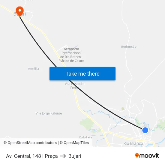 Av. Central, 148 | Praça to Bujari map