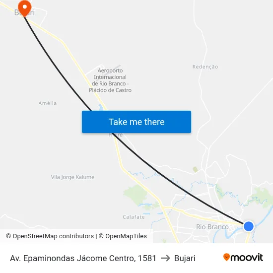 Av. Epaminondas Jácome Centro, 1581 to Bujari map