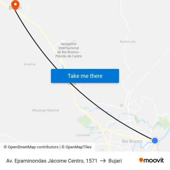 Av. Epaminondas Jácome Centro, 1571 to Bujari map