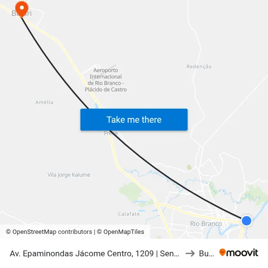 Av. Epaminondas Jácome Centro, 1209 | Senai Cadeia Velha to Bujari map