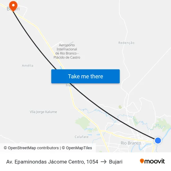 Av. Epaminondas Jácome Centro, 1054 to Bujari map