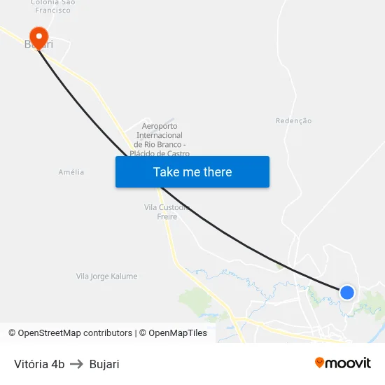 Vitória 4b to Bujari map