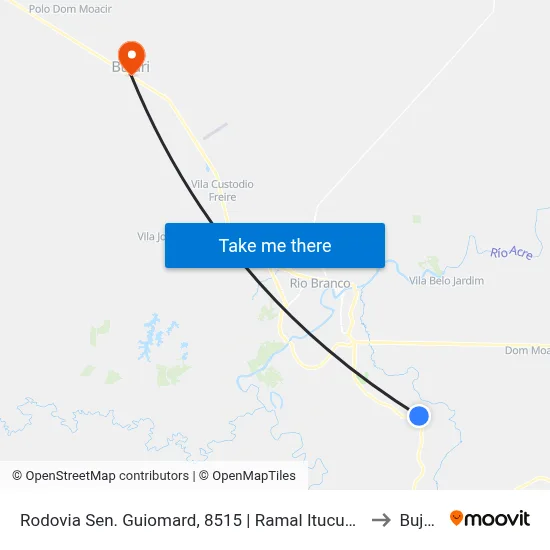 Rodovia Sen. Guiomard, 8515 | Ramal Itucumã to Bujari map