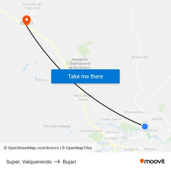 Super. Valquerendo to Bujari map