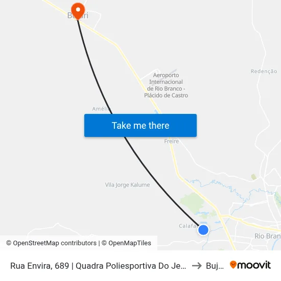 Rua Envira, 689 | Quadra Poliesportiva Do Jequitibá to Bujari map