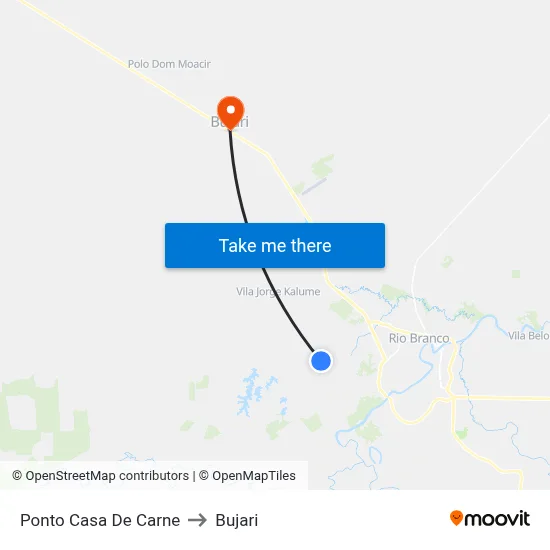 Ponto Casa De Carne to Bujari map