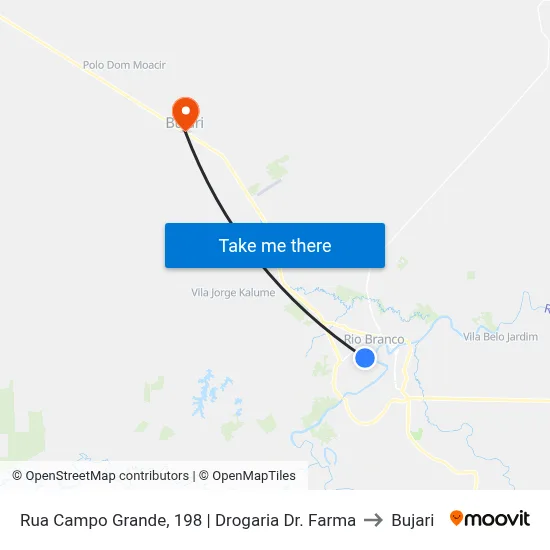 Rua Campo Grande, 198 | Drogaria Dr. Farma to Bujari map