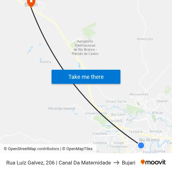 Rua Luíz Galvez, 206 | Canal Da Maternidade to Bujari map