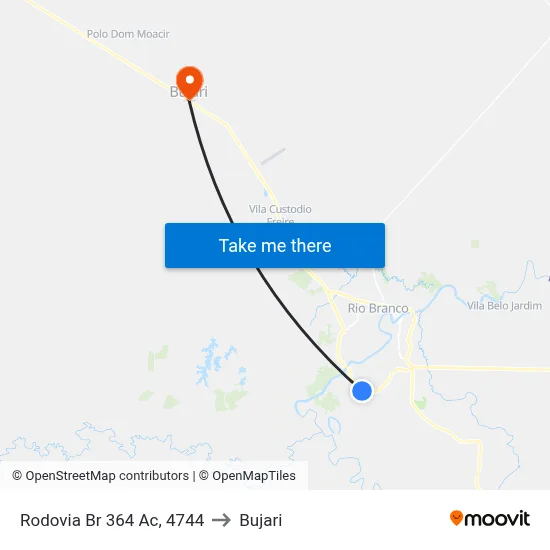 Rodovia Br 364 Ac, 4744 to Bujari map