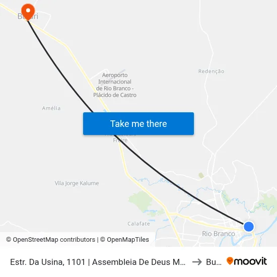 Estr. Da Usina, 1101 | Assembleia De Deus Madureira No Acre to Bujari map
