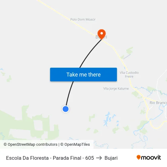 Escola Da Floresta - Parada Final - 605 to Bujari map