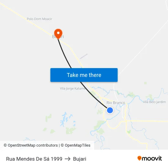 Rua Mendes De Sá 1999 to Bujari map