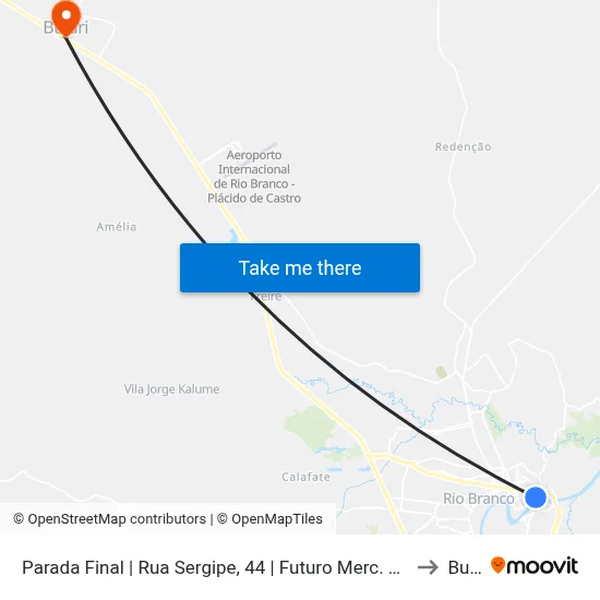 Parada Final | Rua Sergipe, 44 | Futuro Merc. Mun. Elias Mansour to Bujari map