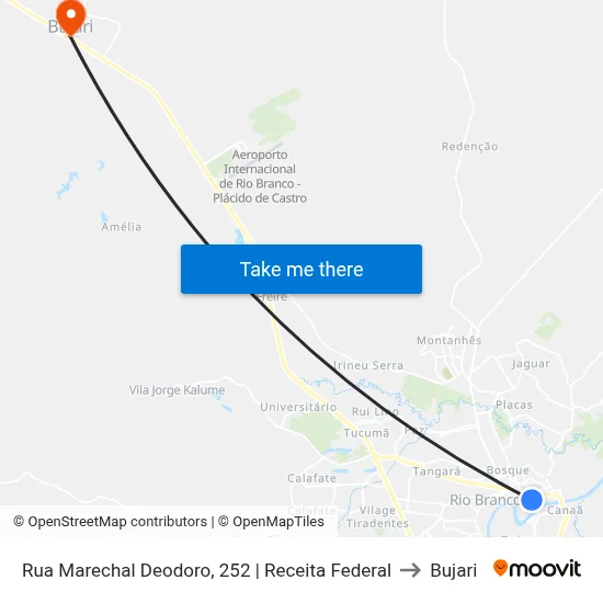 Rua Marechal Deodoro, 252 | Receita Federal to Bujari map
