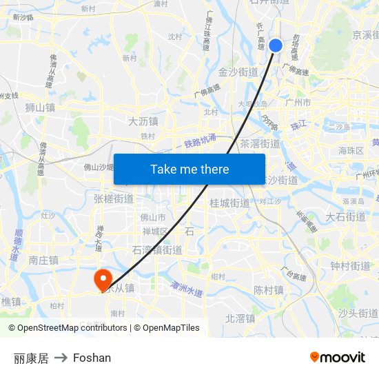 丽康居 to Foshan map