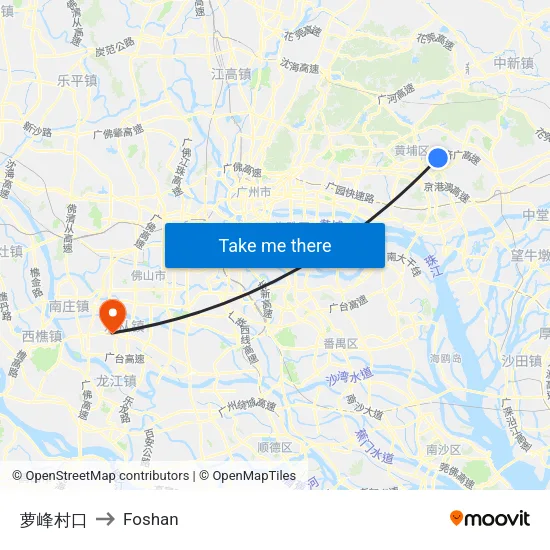 Luofeng Village Entrance to Foshan map
