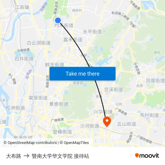 大布路 to 暨南大学华文学院 接待站 map