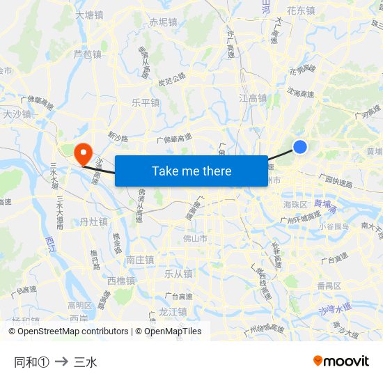 同和① to 三水 map