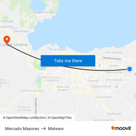 Mercado Mayoreo to Mateare map