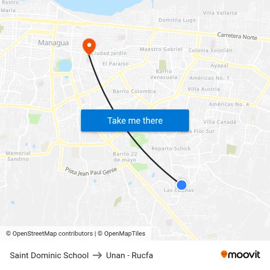 Saint Dominic School to Unan - Rucfa map