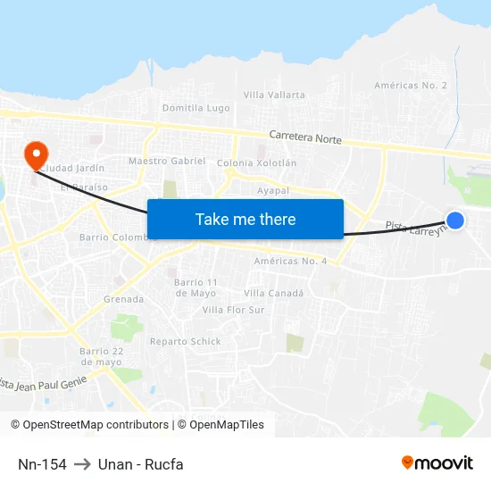 Nn-154 to Unan - Rucfa map